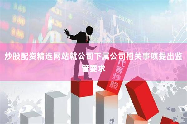 炒股配资精选网站就公司下属公司相关事项提出监管要求