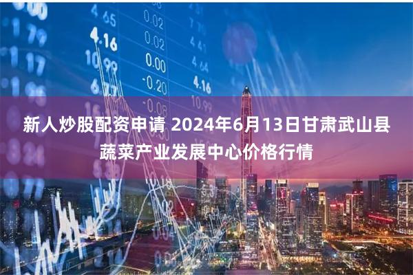 新人炒股配资申请 2024年6月13日甘肃武山县蔬菜产业发展中心价格行情