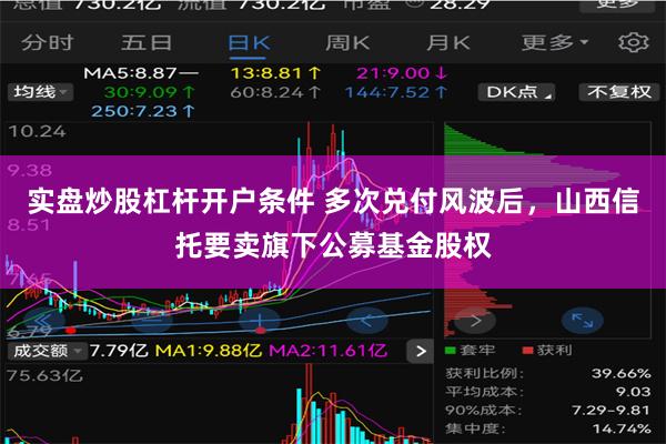 实盘炒股杠杆开户条件 多次兑付风波后，山西信托要卖旗下公募基金股权