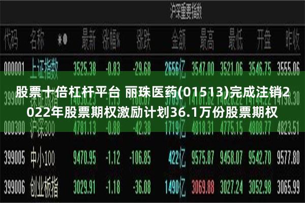 股票十倍杠杆平台 丽珠医药(01513)完成注销2022年股票期权激励计划36.1万份股票期权