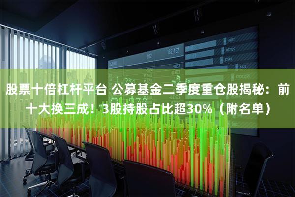 股票十倍杠杆平台 公募基金二季度重仓股揭秘：前十大换三成！3股持股占比超30%（附名单）