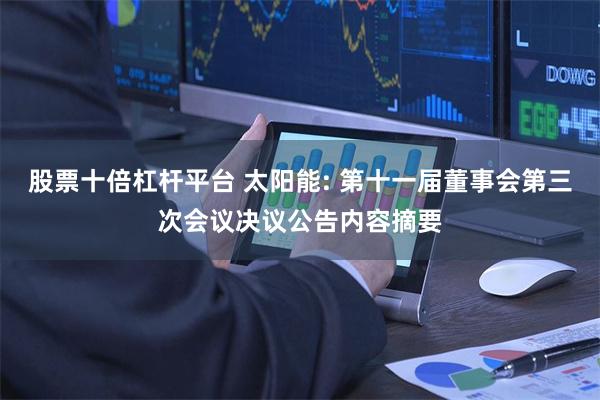 股票十倍杠杆平台 太阳能: 第十一届董事会第三次会议决议公告内容摘要