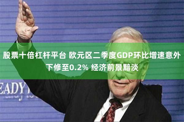 股票十倍杠杆平台 欧元区二季度GDP环比增速意外下修至0.2% 经济前景黯淡